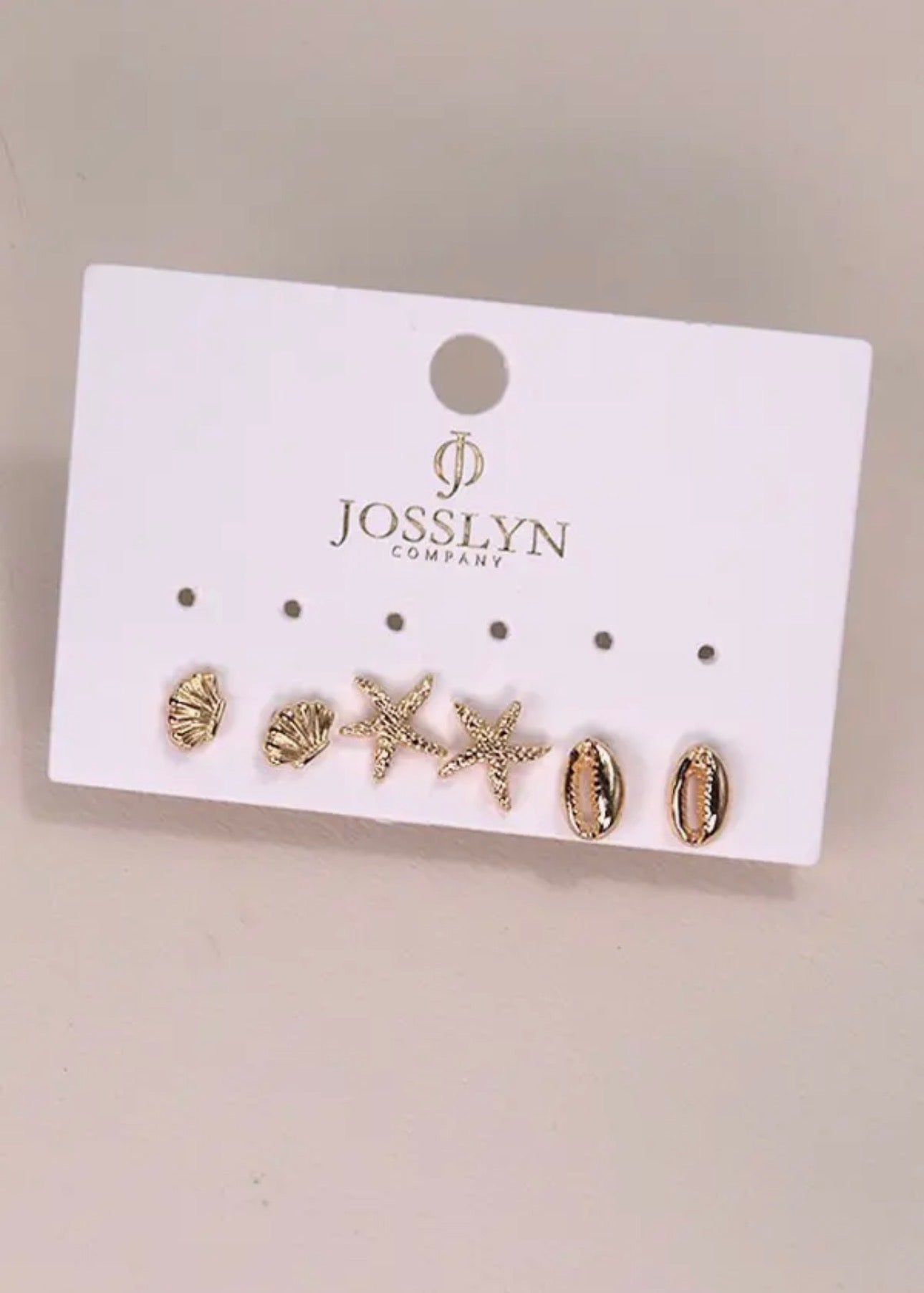 Trio Stud Seashell Earrings