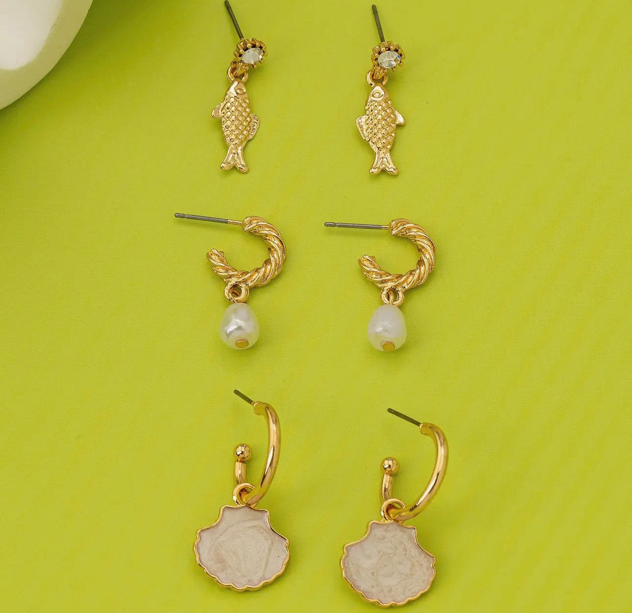 Fish Shell Pearl Marine Trio Set