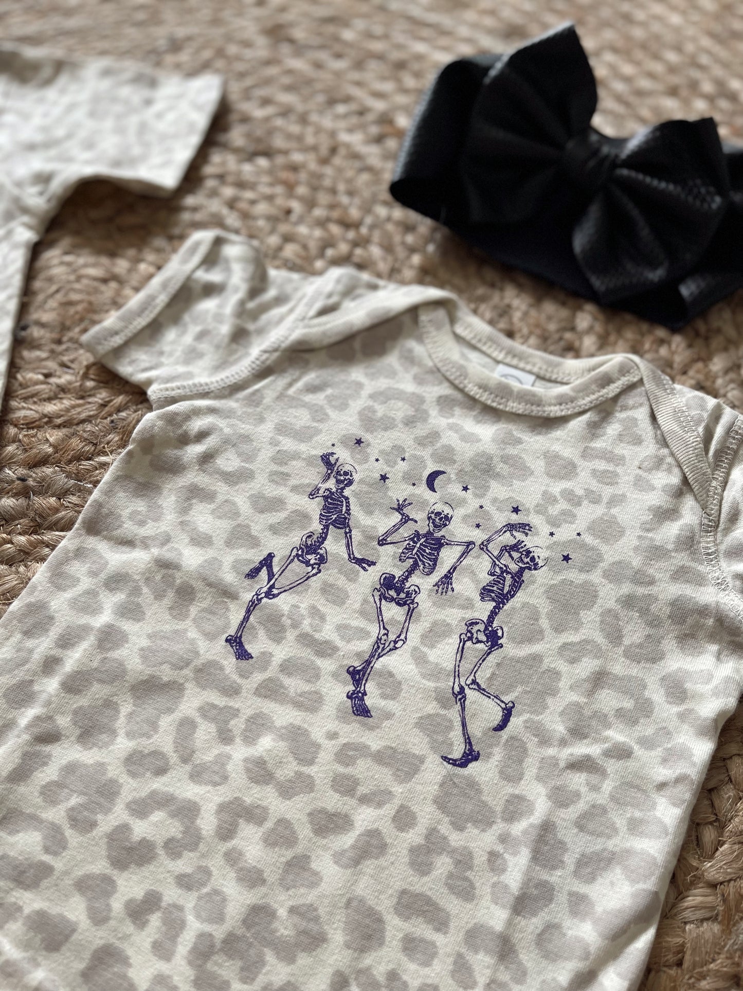 Dancing Skeletons Leopard Onesie