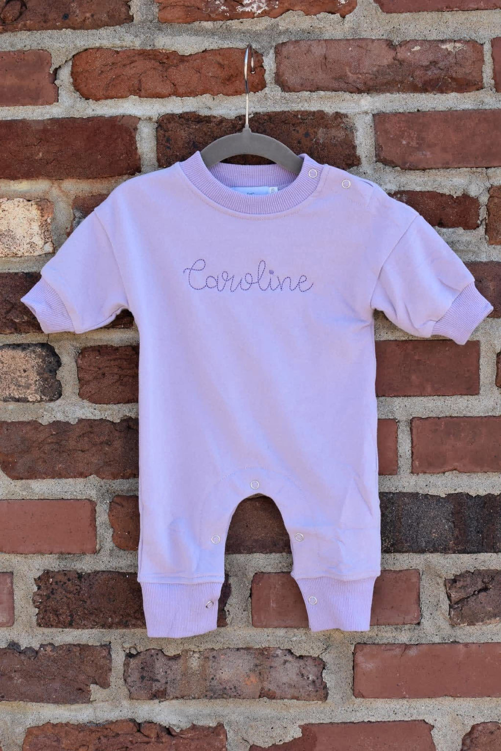 Embroidered Name Winter Romper