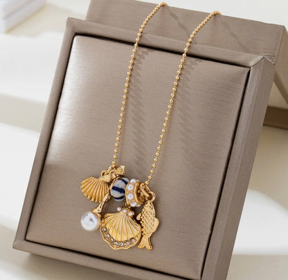 Nautical Charm Ball Necklace