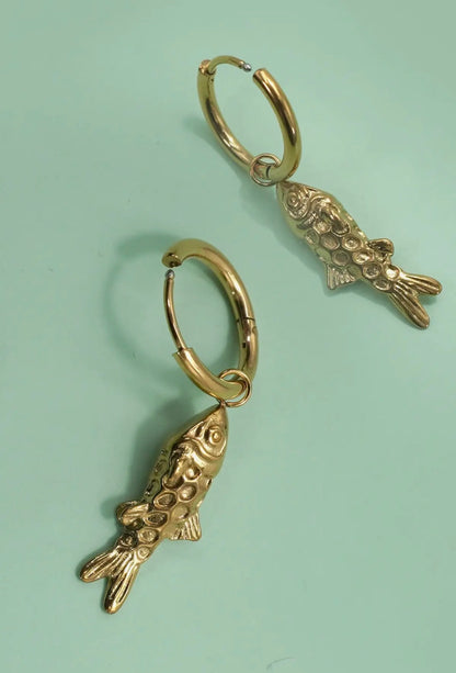 Fish Hoop Earrings