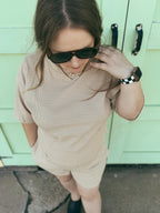Taupe Stripe Set