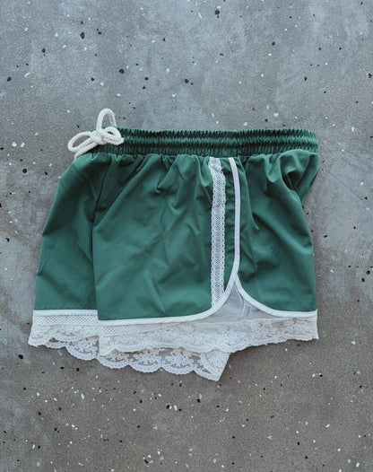 Lace Trim Active Shorts