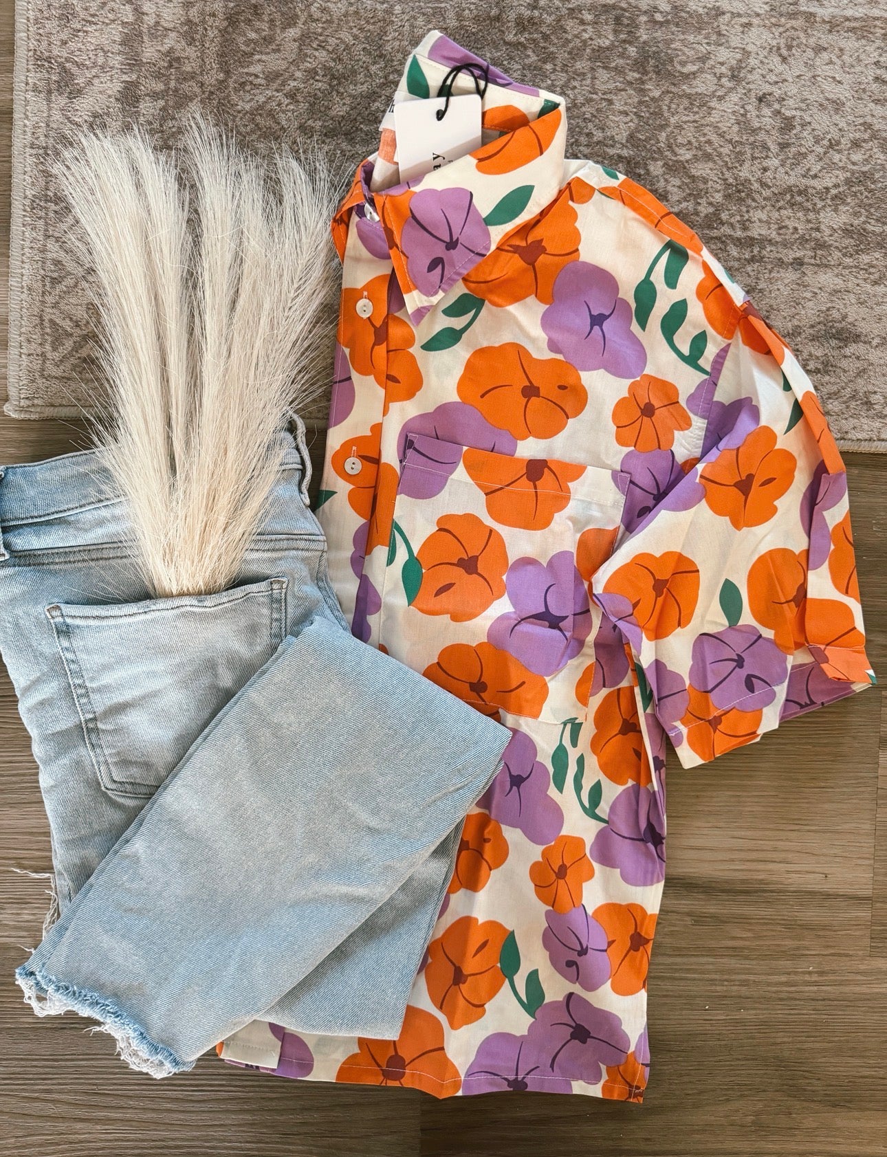 Hailee Button Down Floral Top