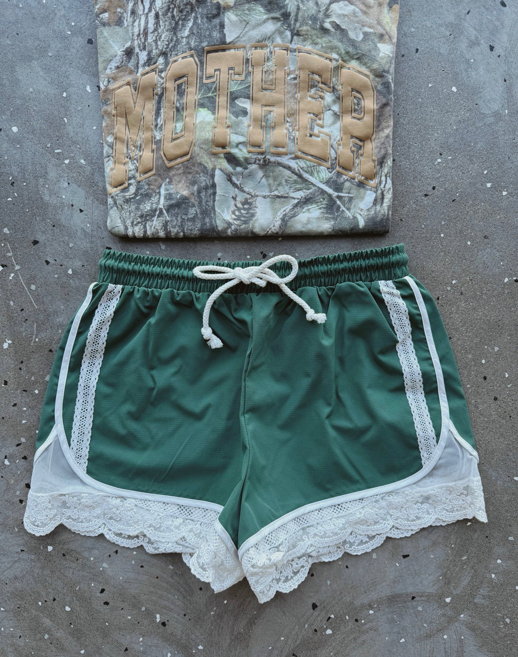 Lace Trim Active Shorts