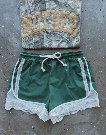 Lace Trim Active Shorts