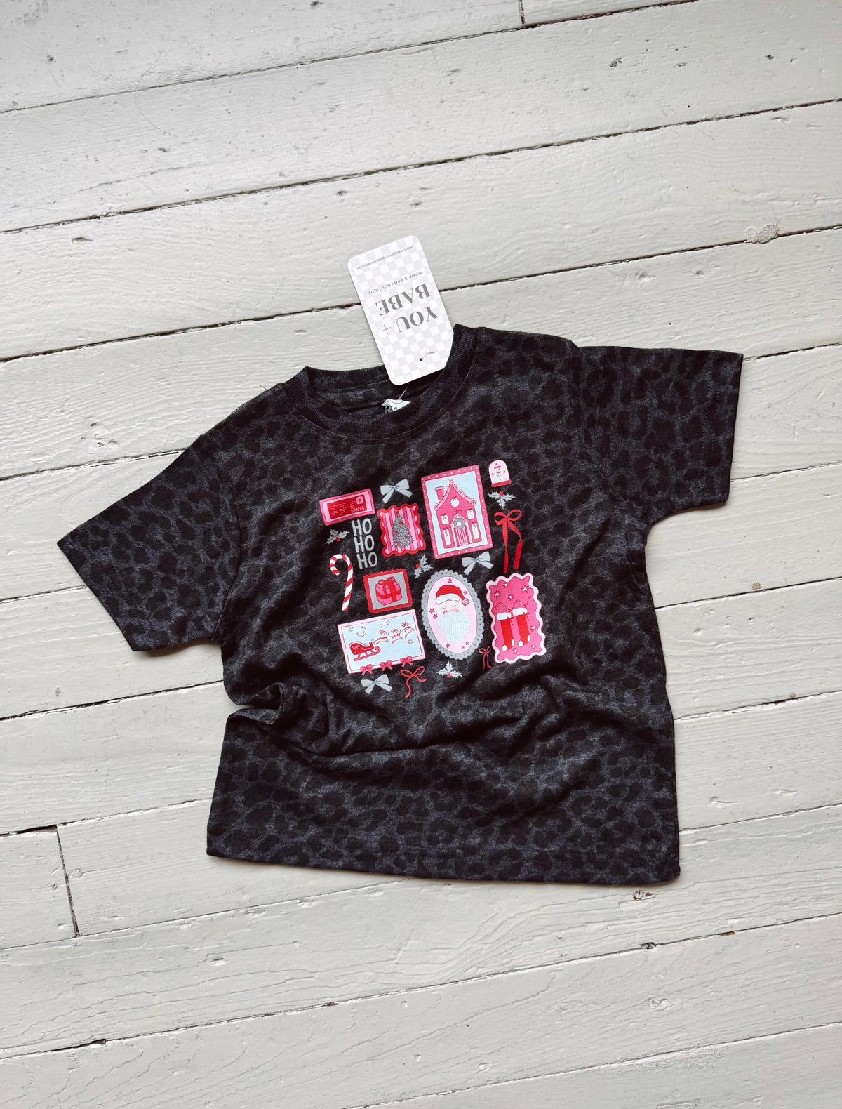Leopard Christmas Stamp Tee