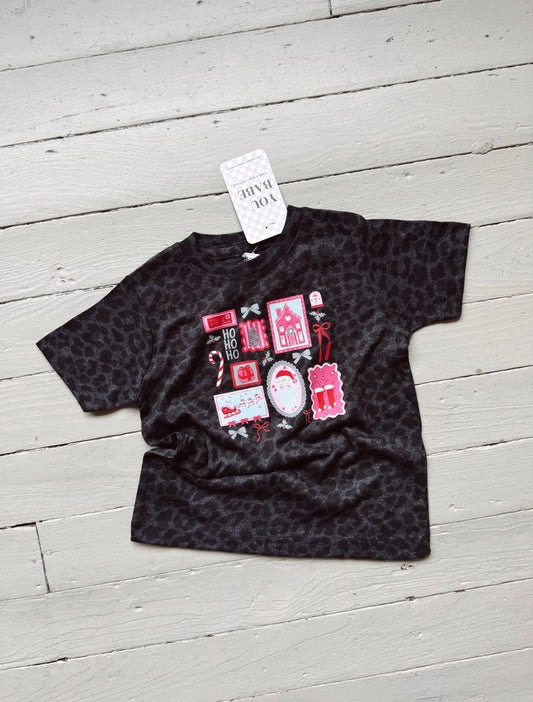 Leopard Christmas Stamp Tee