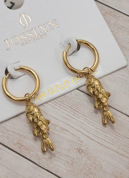 Fish Hoop Earrings