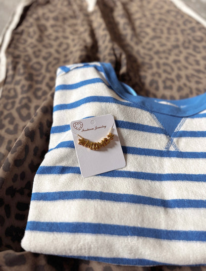 Stripe Comfy Knit Top
