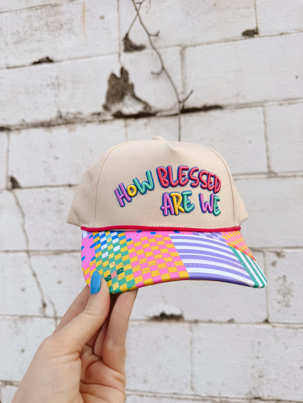 How Blessed Are We Patchwork Hat