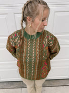 Printed Lurex Sweater