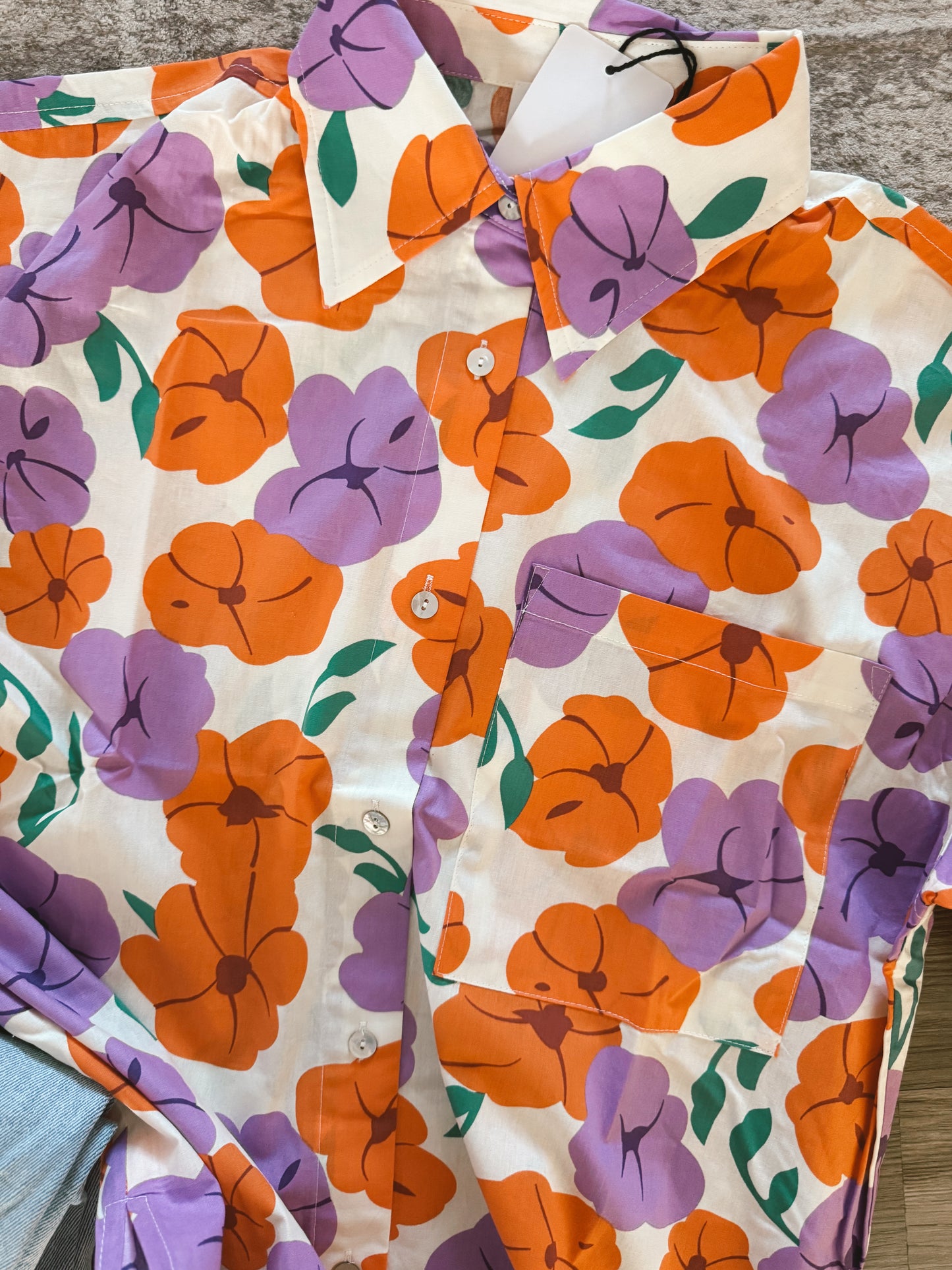 Hailee Button Down Floral Top