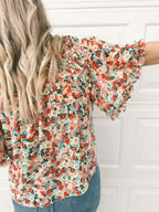 Ruffle Floral Blouse