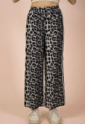 Wide Leg Leopard Stripe Pants