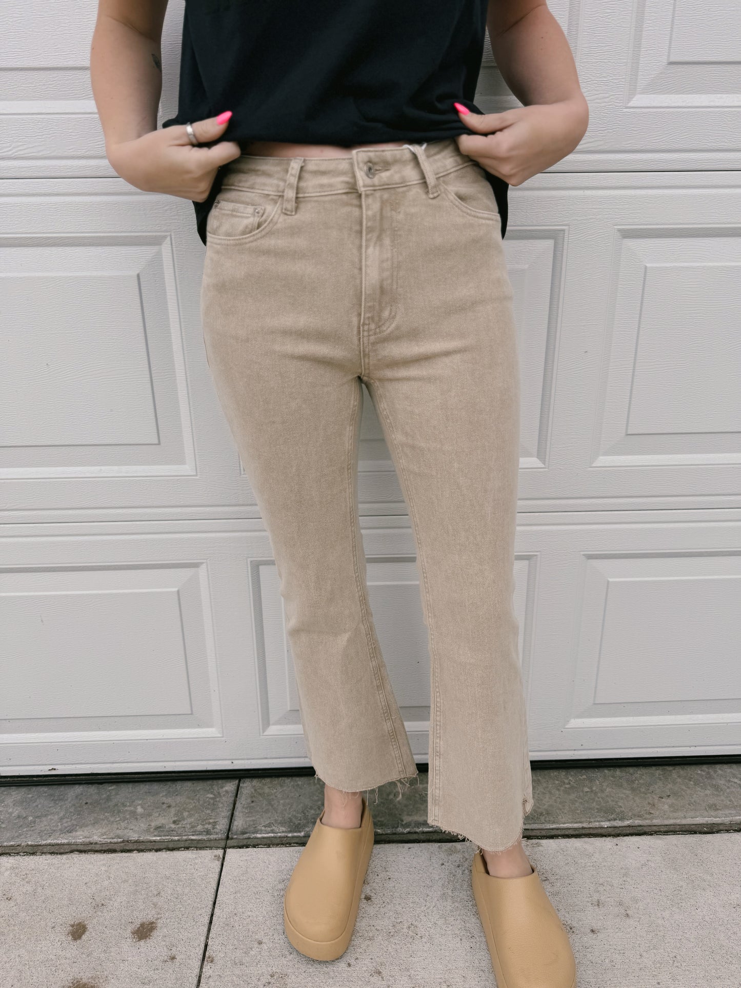 Taupe Denim Pants