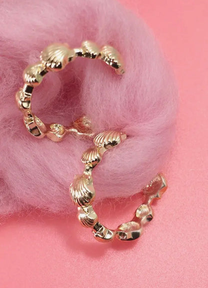 Seashell Hoop Earrings