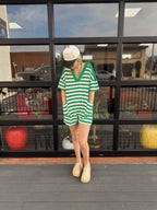 Stripe French Terry Romper