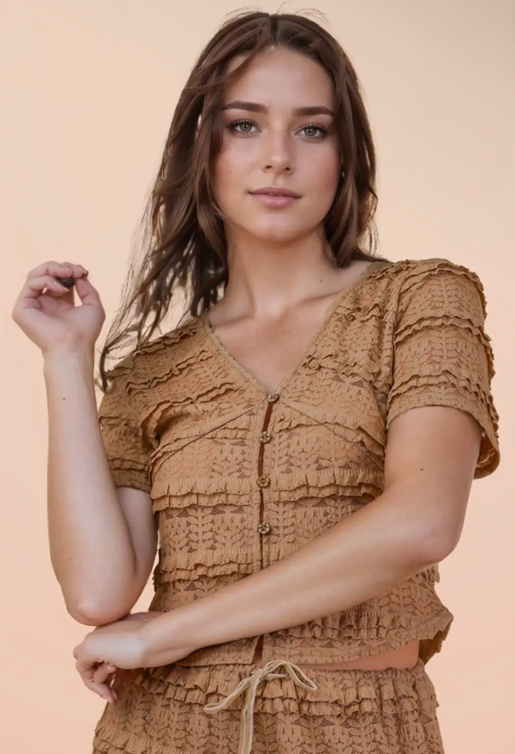Lace Tiered Blouse