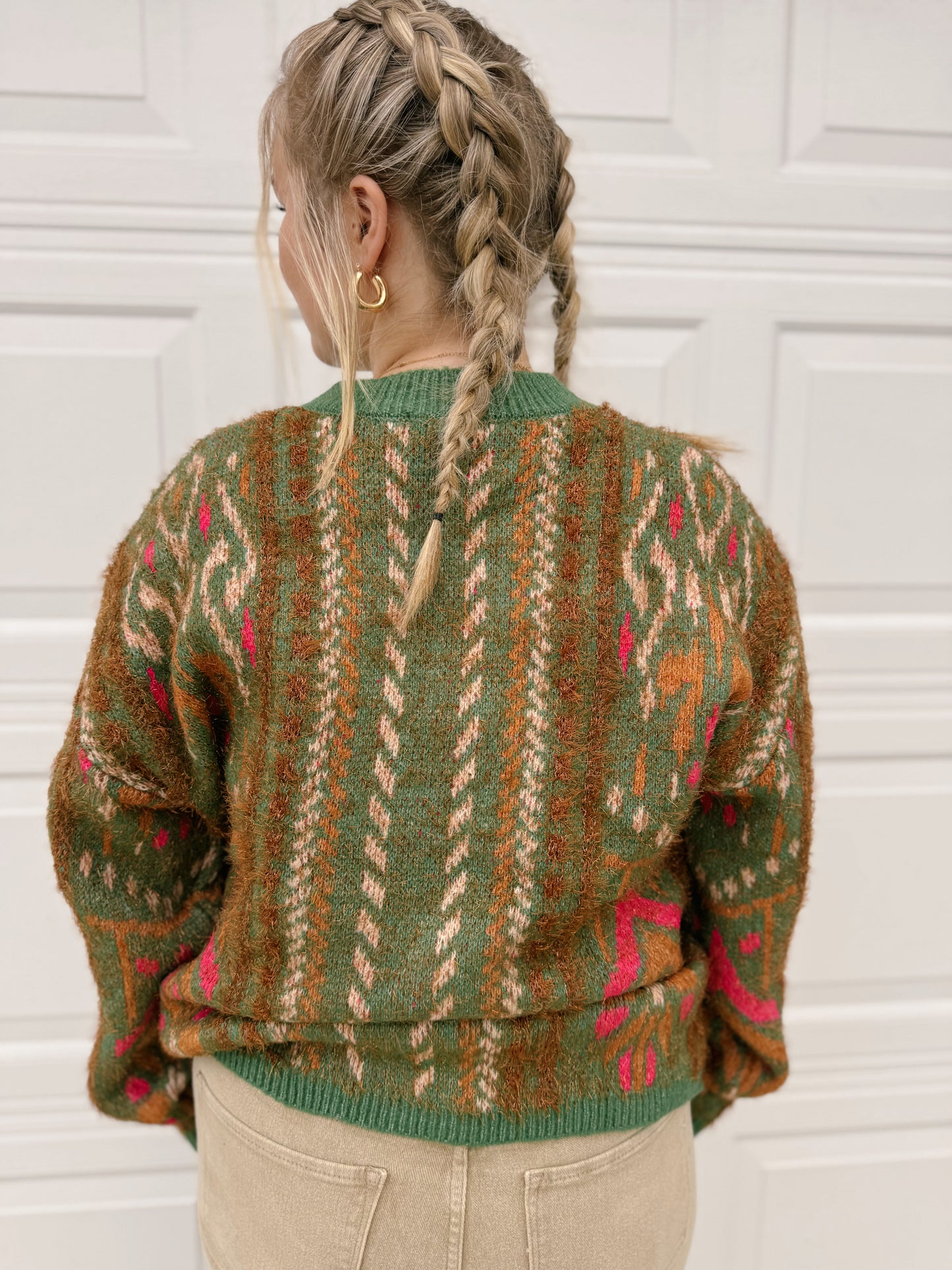 Printed Lurex Sweater