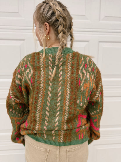 Printed Lurex Sweater