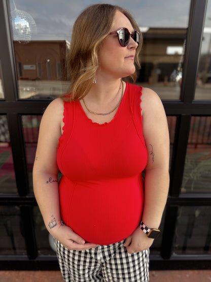 Lettuce Hem Fitted Tank