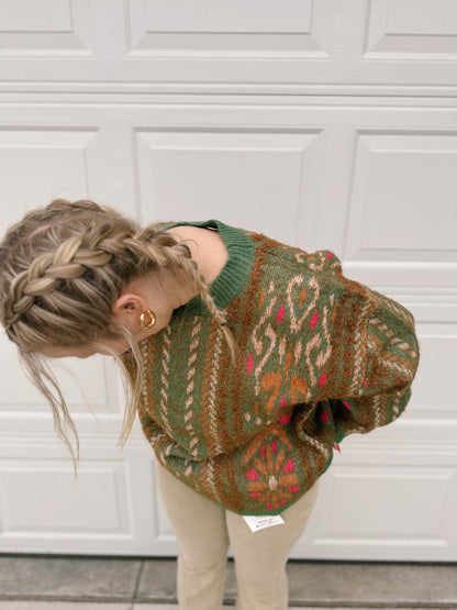 Printed Lurex Sweater