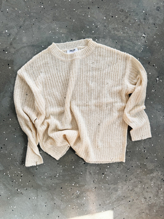 Distressed Knit Sweater