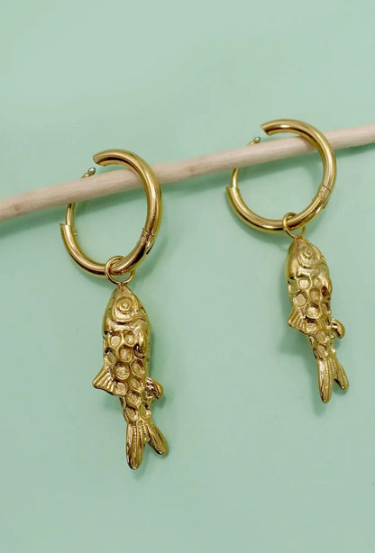 Fish Hoop Earrings