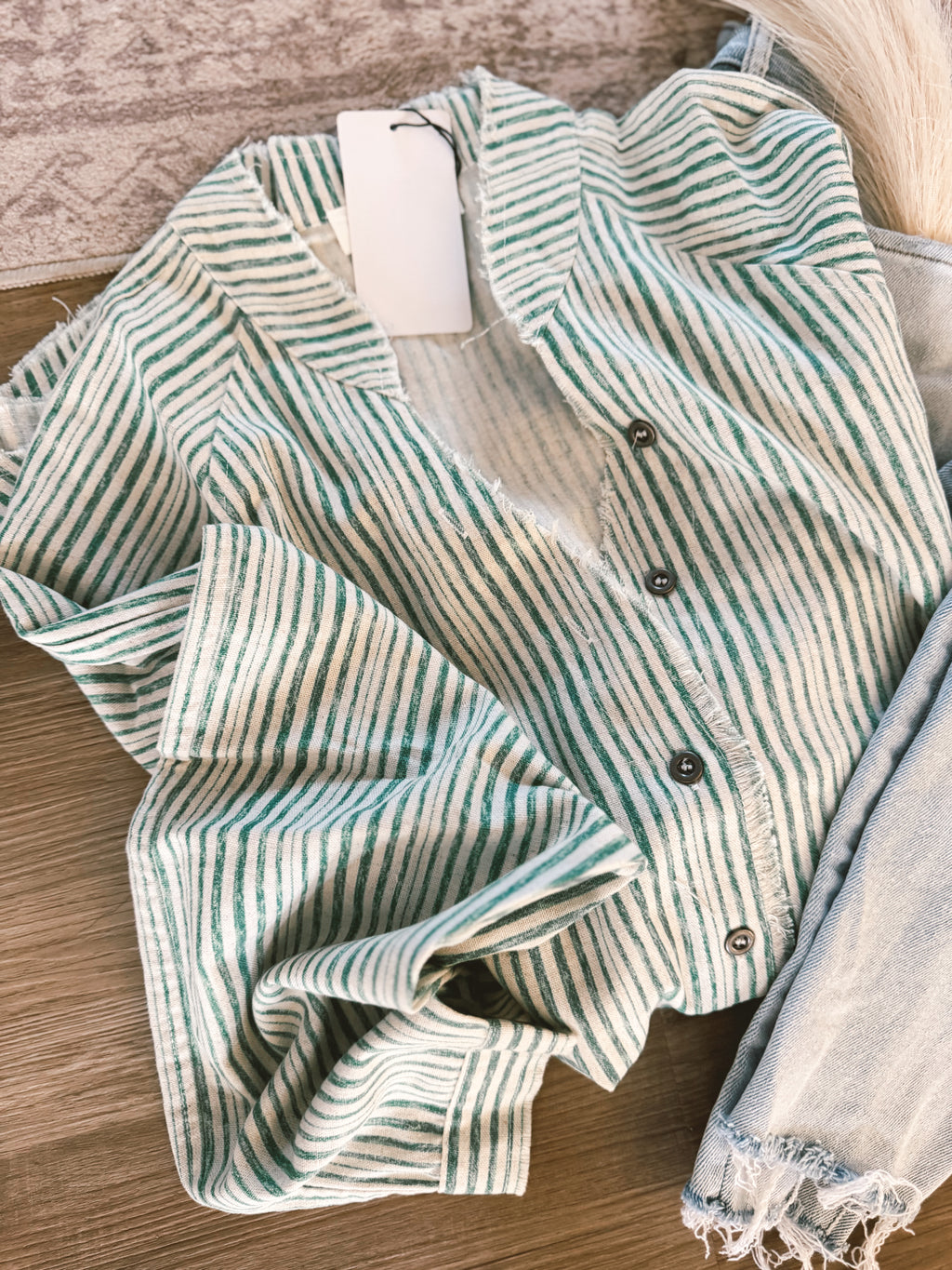 Coastal Striped Linen Top