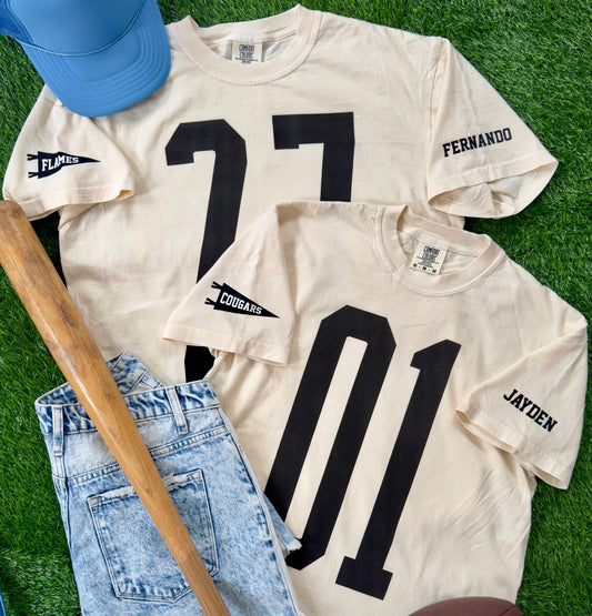 Custom Number Sports Tee