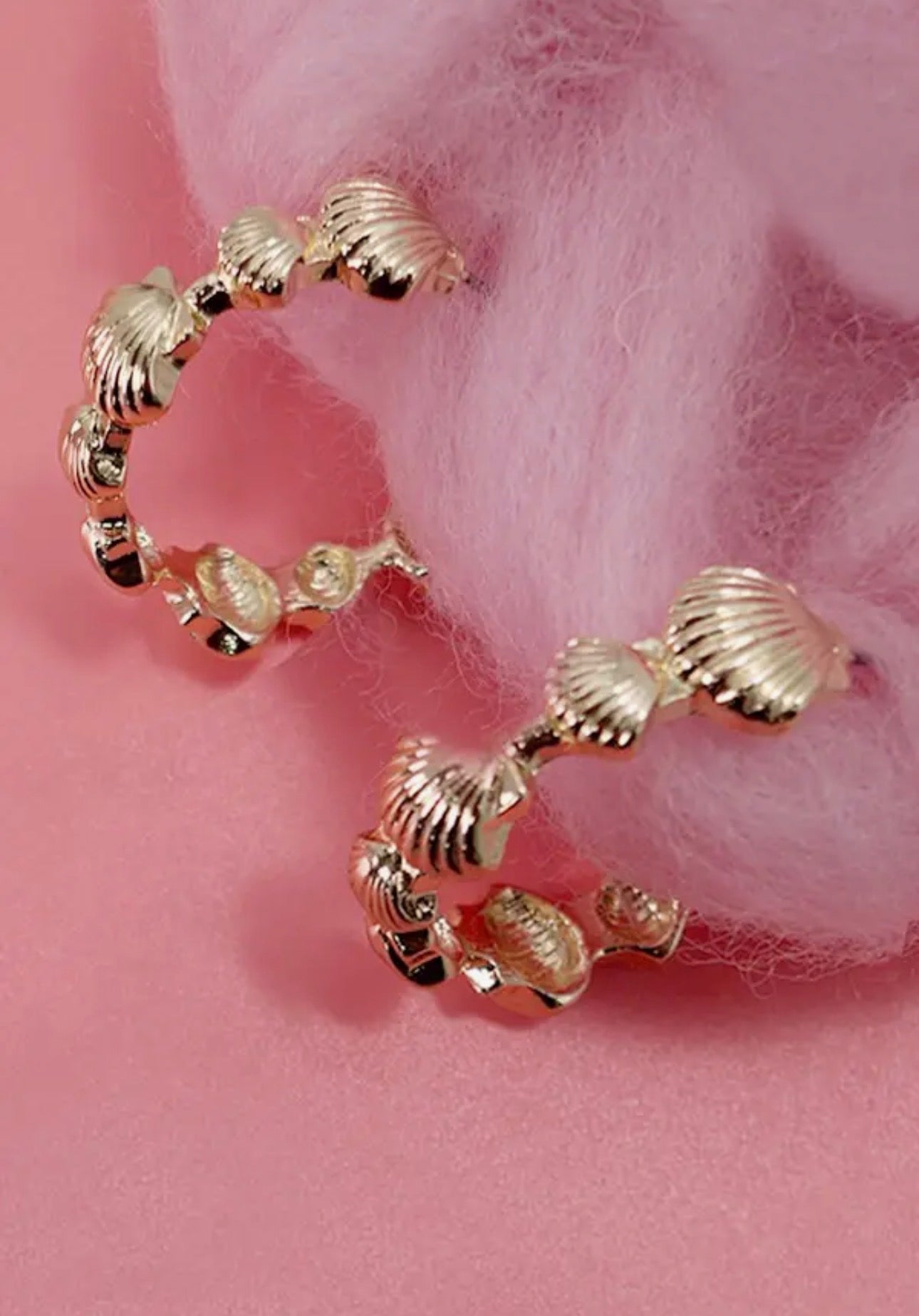 Seashell Hoop Earrings