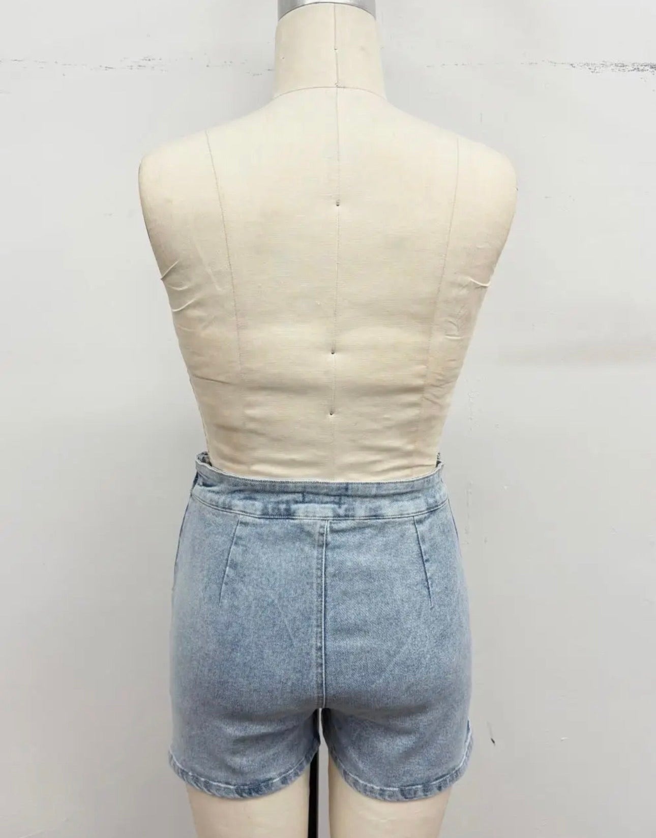 Acid Wash Denim Skort