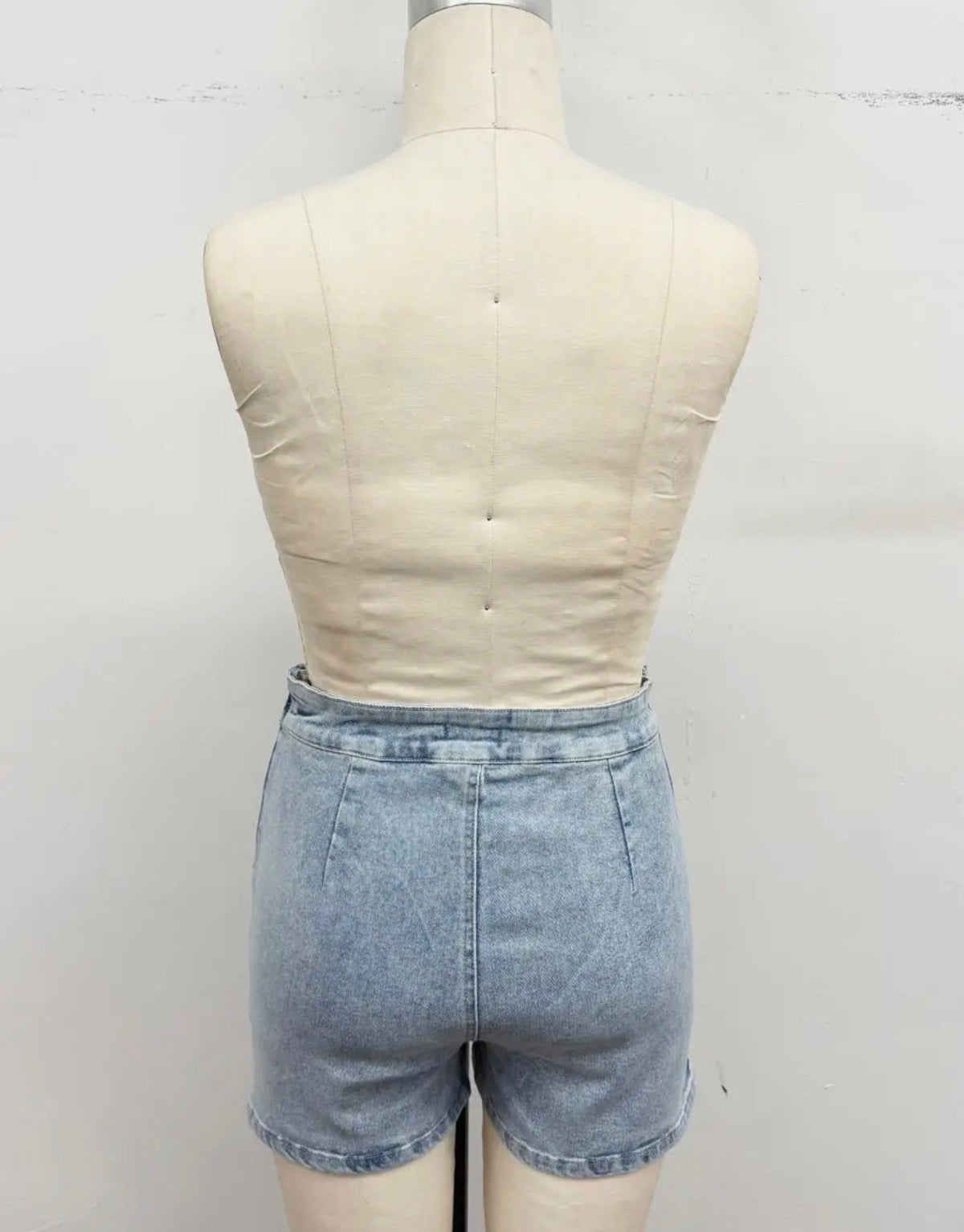 Acid Wash Denim Skort