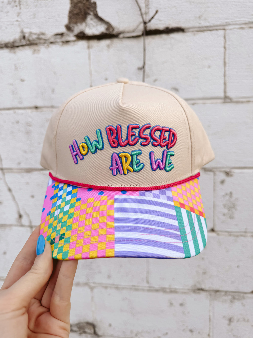 How Blessed Are We Patchwork Hat
