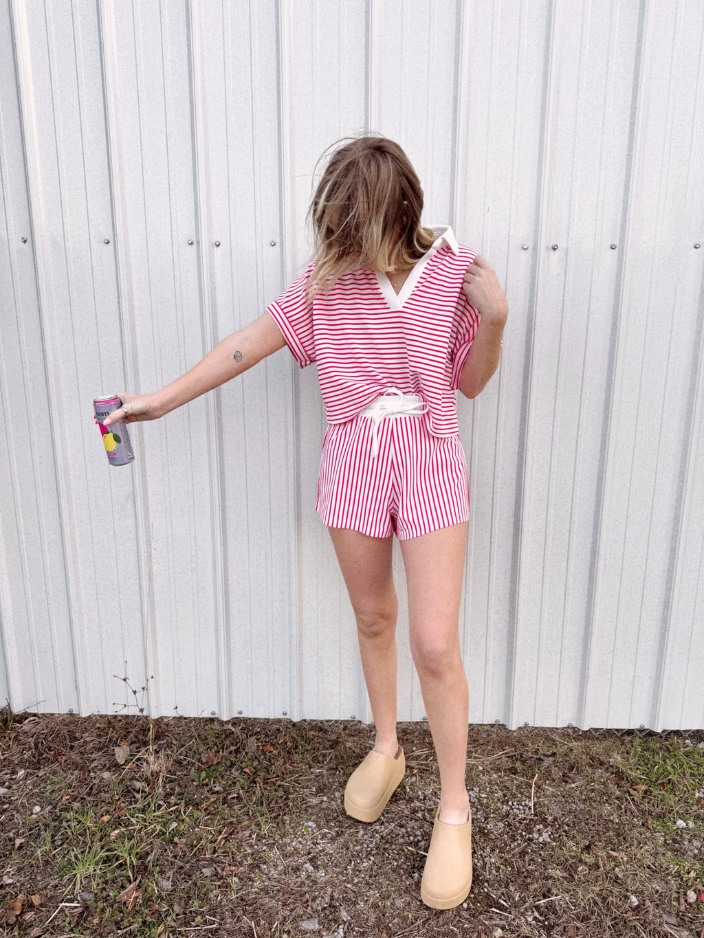 Stripe Collared Set