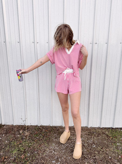 Stripe Collared Set
