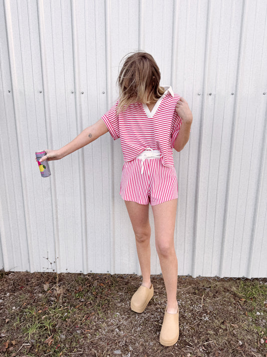 Stripe Collared Set