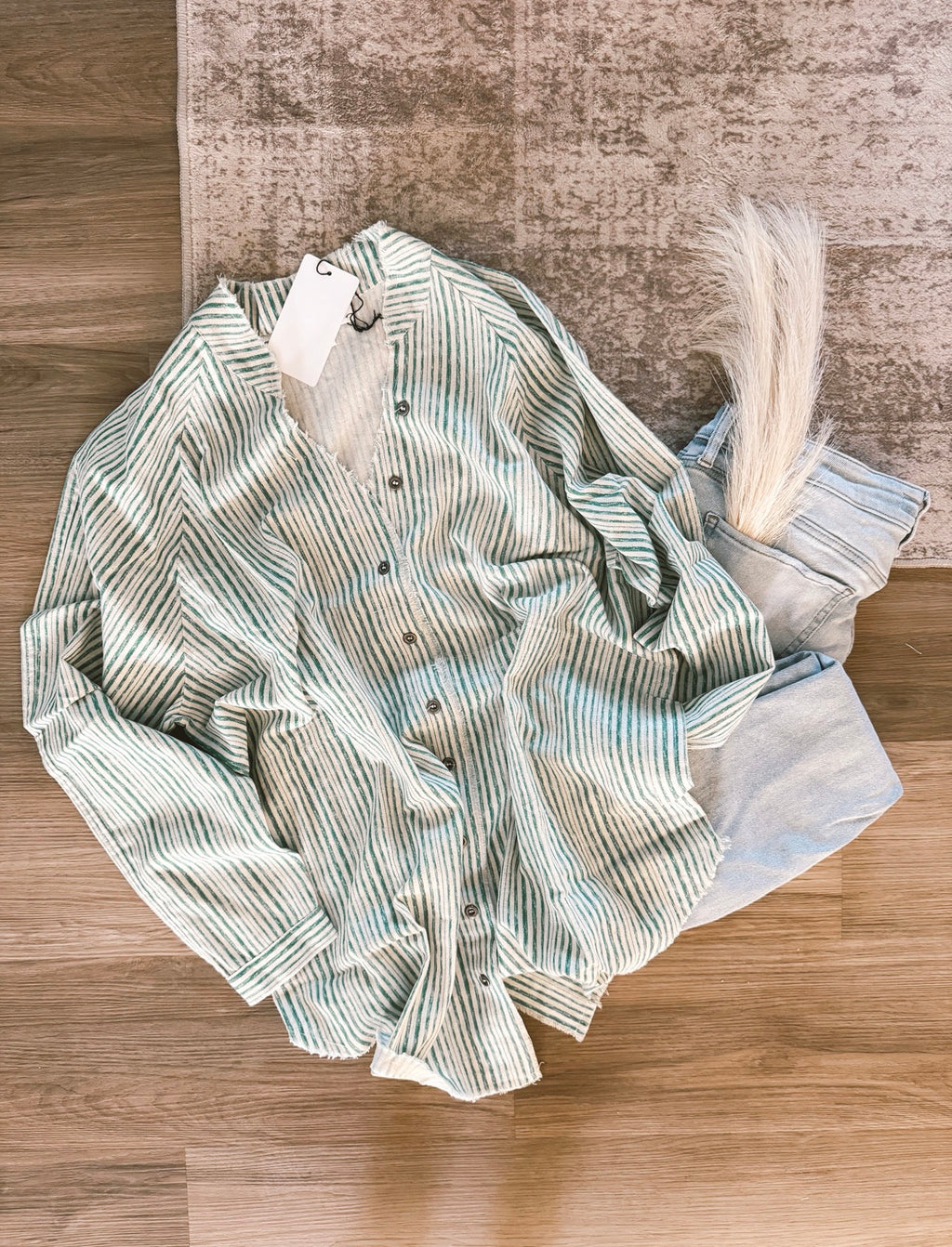 Coastal Striped Linen Top