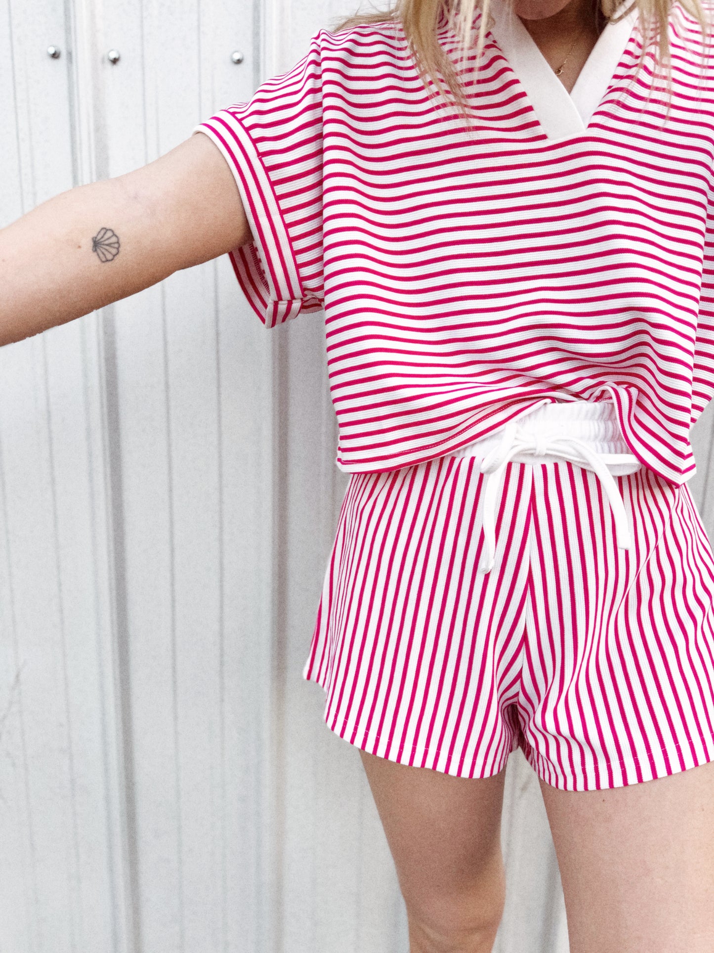 Stripe Collared Set