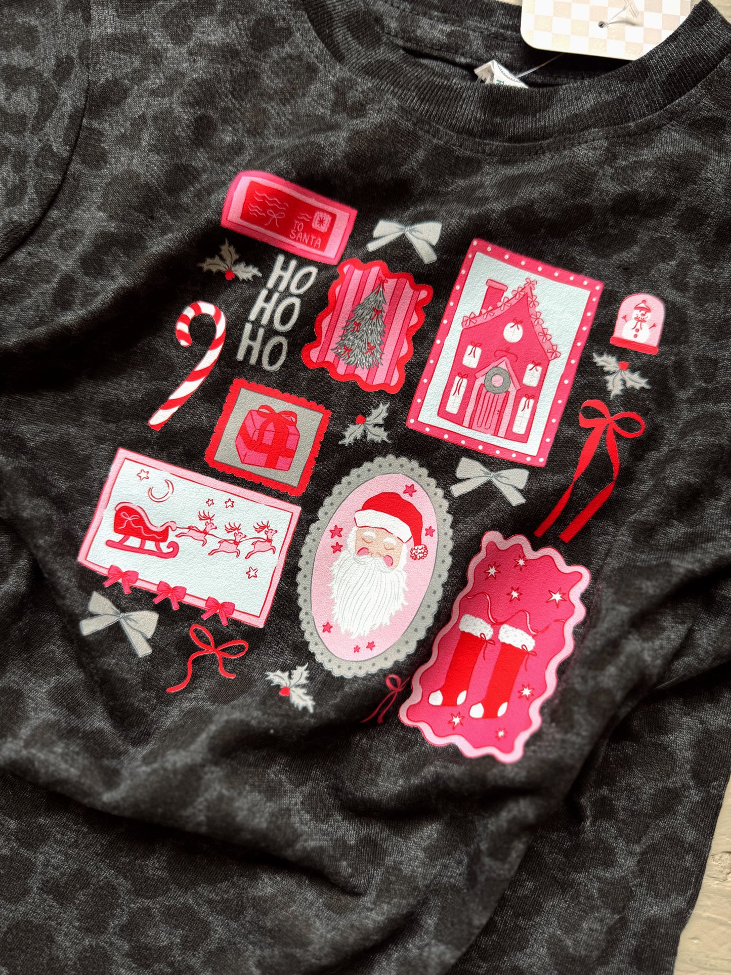 Leopard Christmas Stamp Tee