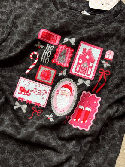 Leopard Christmas Stamp Tee