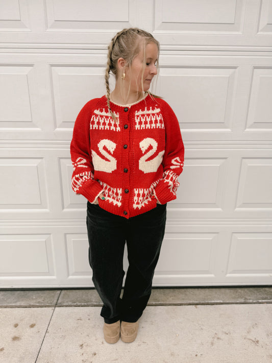 Geese Sweater Cardigan