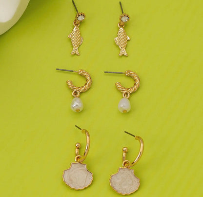 Fish Shell Pearl Marine Trio Set